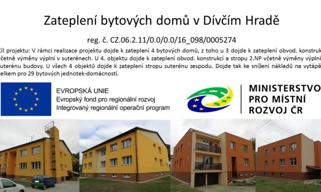 Zateplení bytových domů v Dívčím Hradě